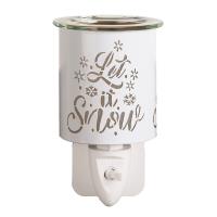 Aroma White & Gold Let It Snow Plug In Wax Melt Warmer Extra Image 1 Preview